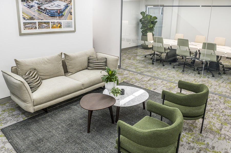 Arise Office Fitout Waiting Area and Boardroom